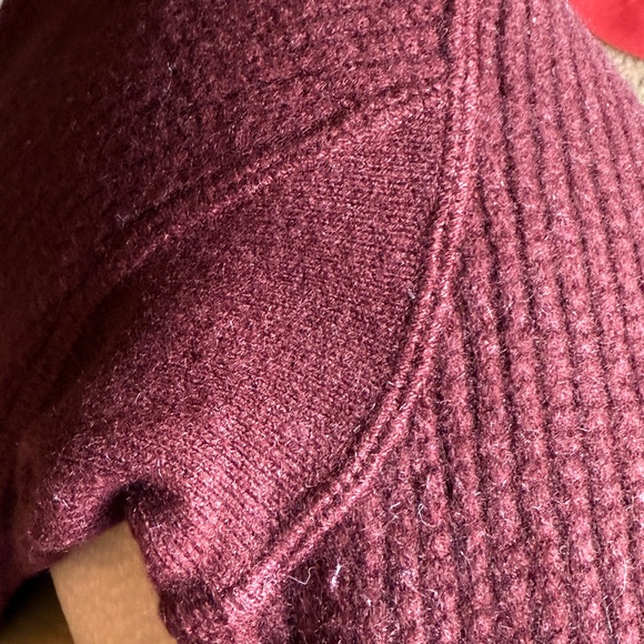 Polo Sport Waffle Knit Men’s Cashmere Sweater, L (slim), Maroon - Picture 5 of 10